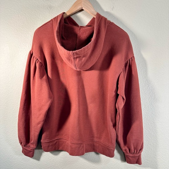 Madewell Women’s Pleat Sleeve Sunken Hoodie Sweater Size S - Picture 6 of 12
